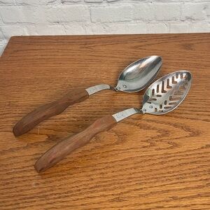 CUTCO Vintage Utensils 2 Spoons #12 Basting Serving Ladle & #13 Slotted Serving